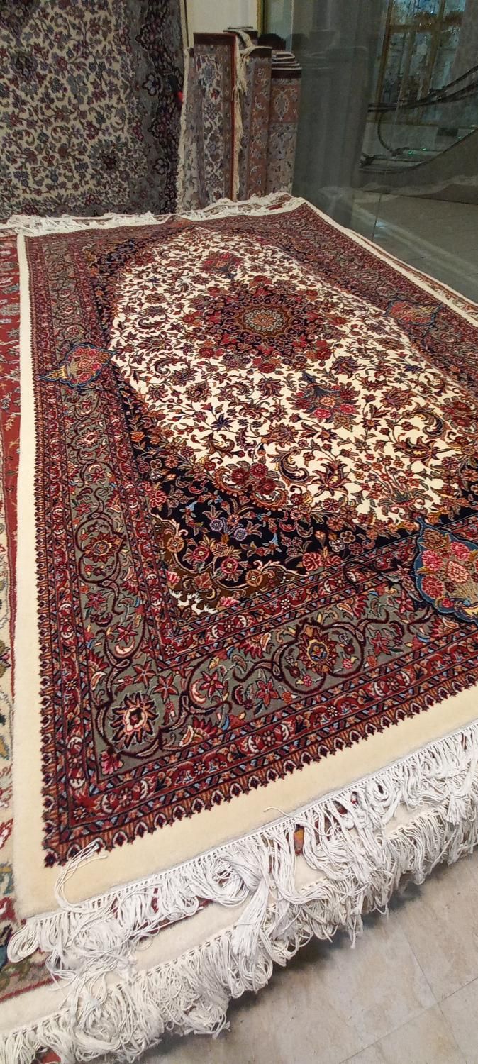 جفت پرده ای افشار نقشه خورشیدی گل ابریشم|فرش|همدان, |دیوار