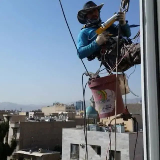 پیچ رولپلاک سنگ نما بدون داربست ایزوگام سیمانکاری|خدمات پیشه و مهارت|خلخال, |دیوار