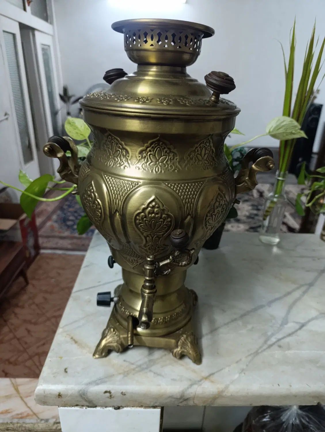 سماور برنجی|سماور، چای‌ساز، قهوه‌ساز|اصفهان, ارزنان|دیوار