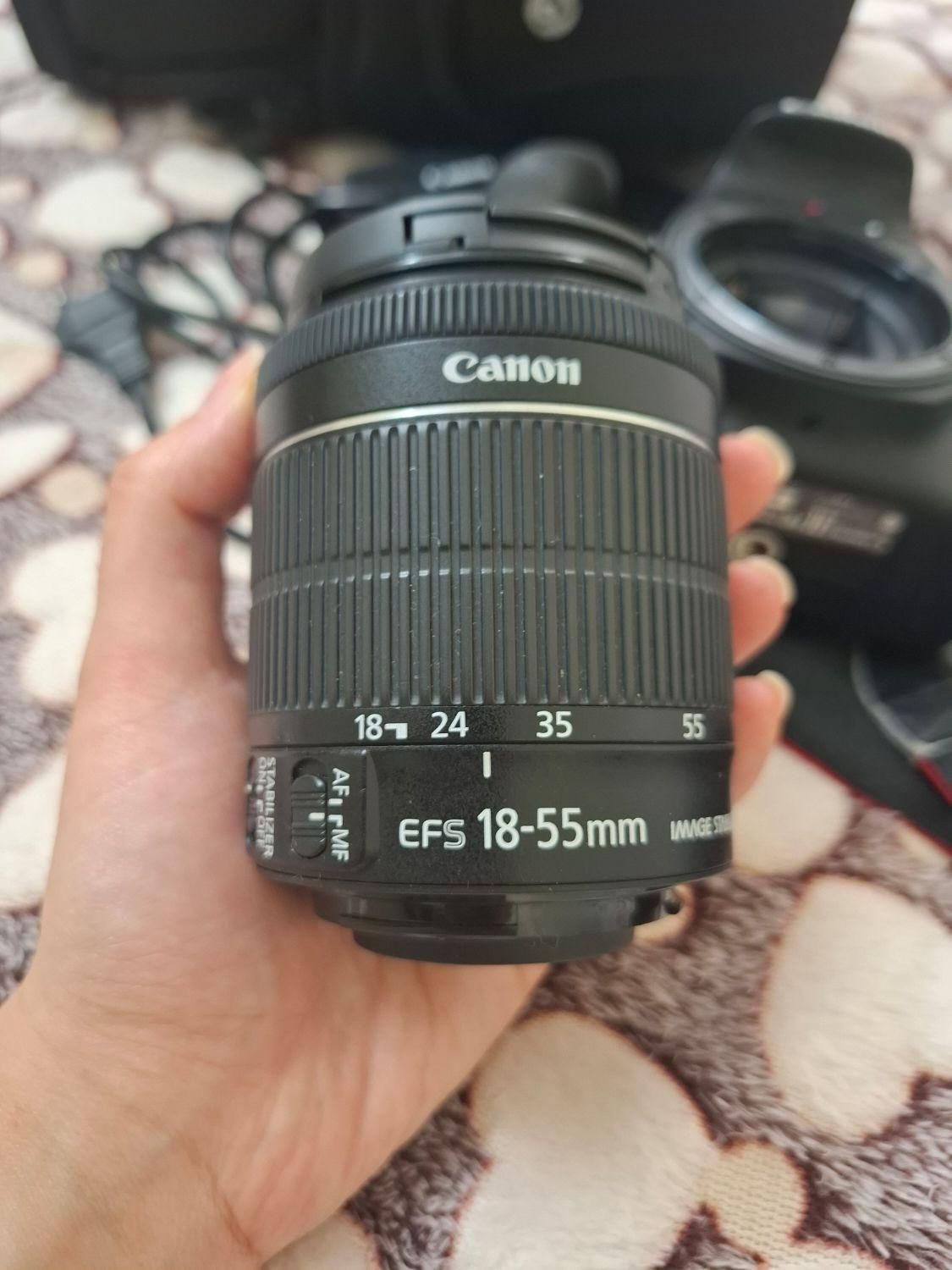 دوربین Canon4000D + لنز 18-55 IS کم‌کارکرد و تمیز|دوربین عکاسی و فیلم‌برداری|تهران, نازی‌آباد|دیوار