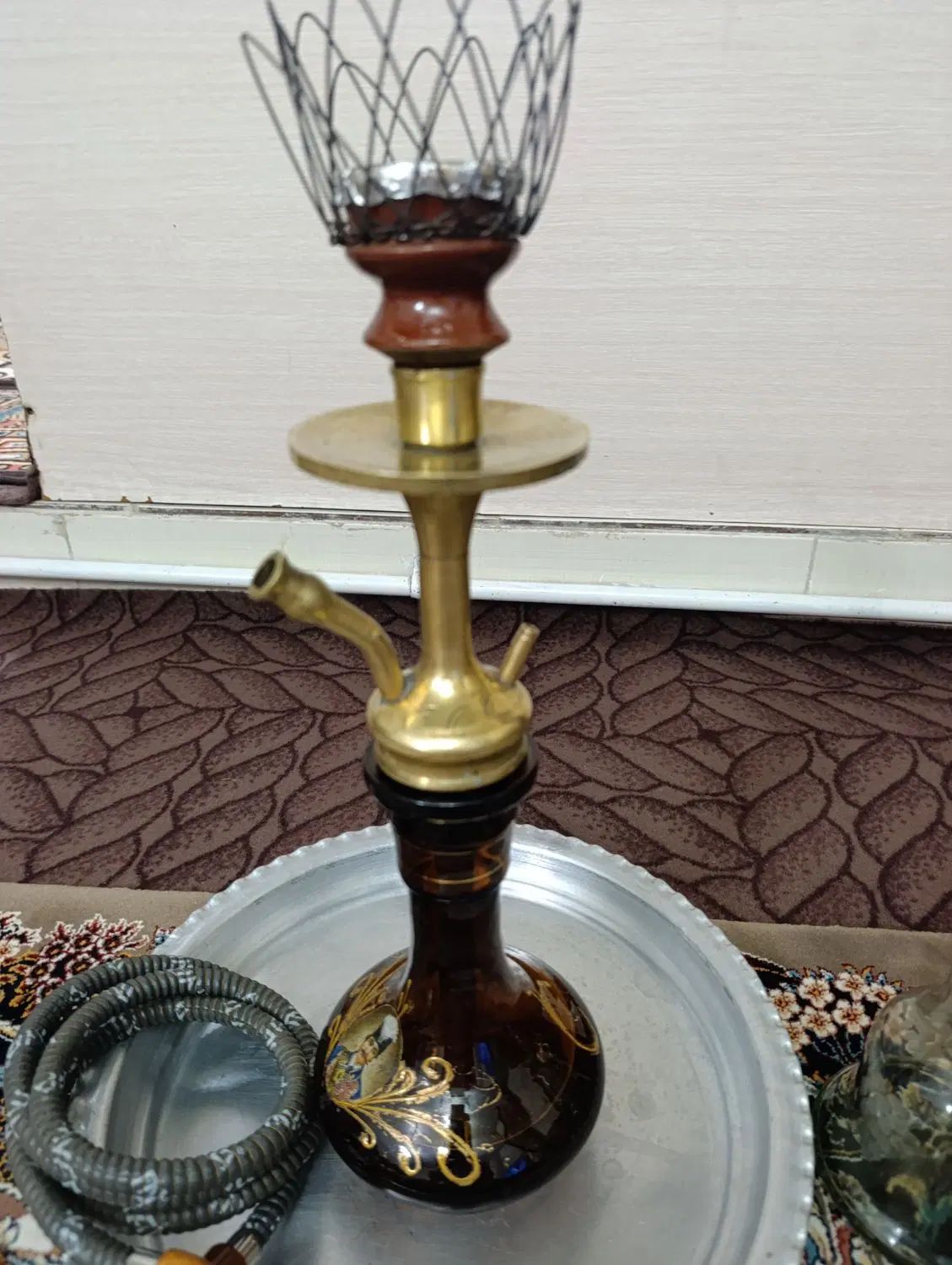قلیون برنجی مسافرتی صحیح وسالم|کلکسیون و سرگرمی|قرچک, شهرک الحدید|دیوار