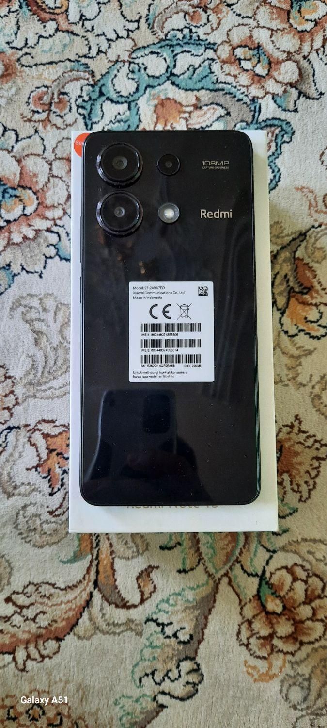 شیائومی Redmi Note 13 با حافظهٔ ۲۵۶ گیگابایت|موبایل|نجف‌آباد, امیرآباد|دیوار