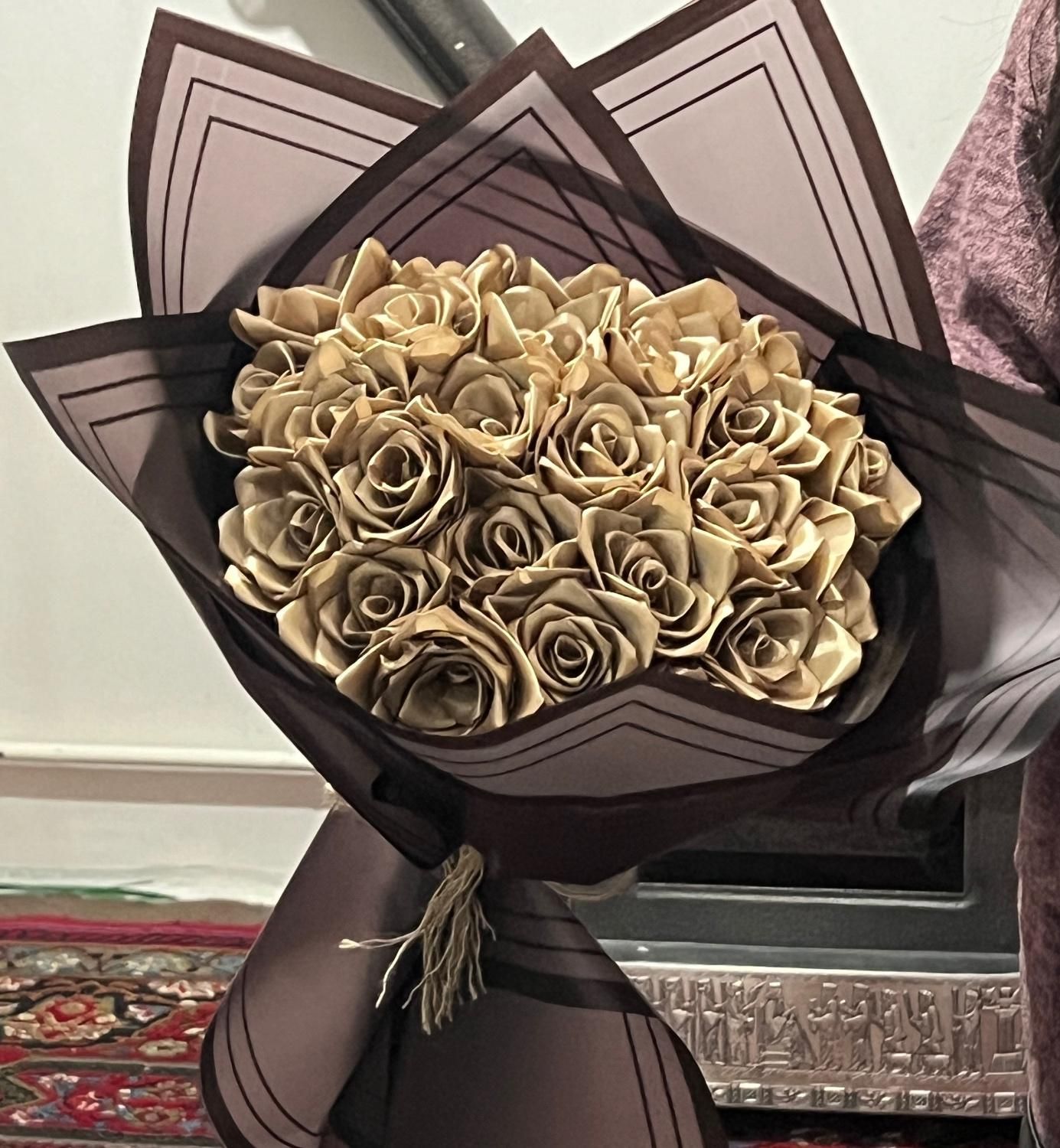 دسته گل روبانی|گل مصنوعی|تبریز, |دیوار