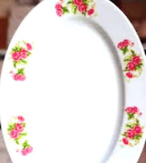۳عدد میوه خوری ۲عدد  دیس بیضی شکل گل سرخی قدیمی|ظروف سرو و پذیرایی|تهران, ائمه اطهار|دیوار