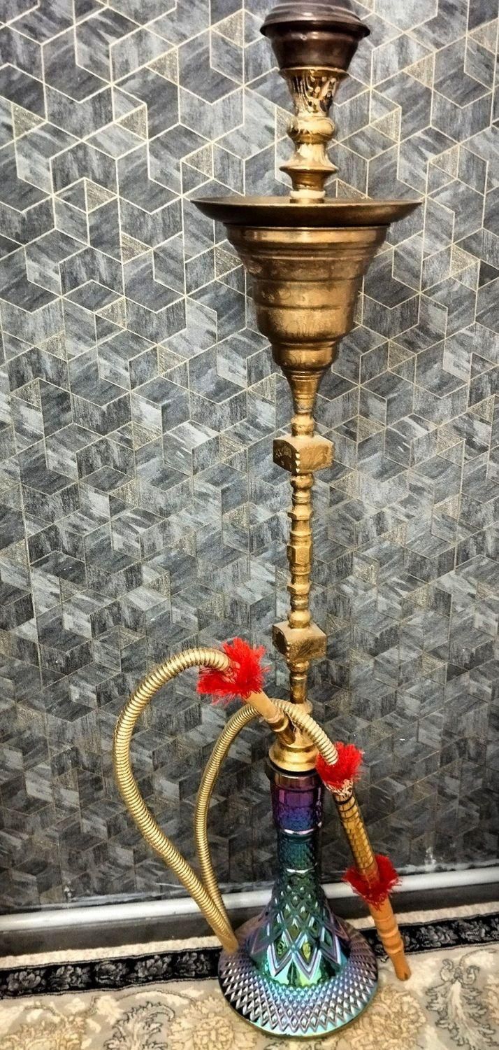 قلیان عربی برنجی کلکسیونی درحد نو ارتفاع ۱۲۵|کوهنوردی و کمپینگ|گلستان (تهران), |دیوار