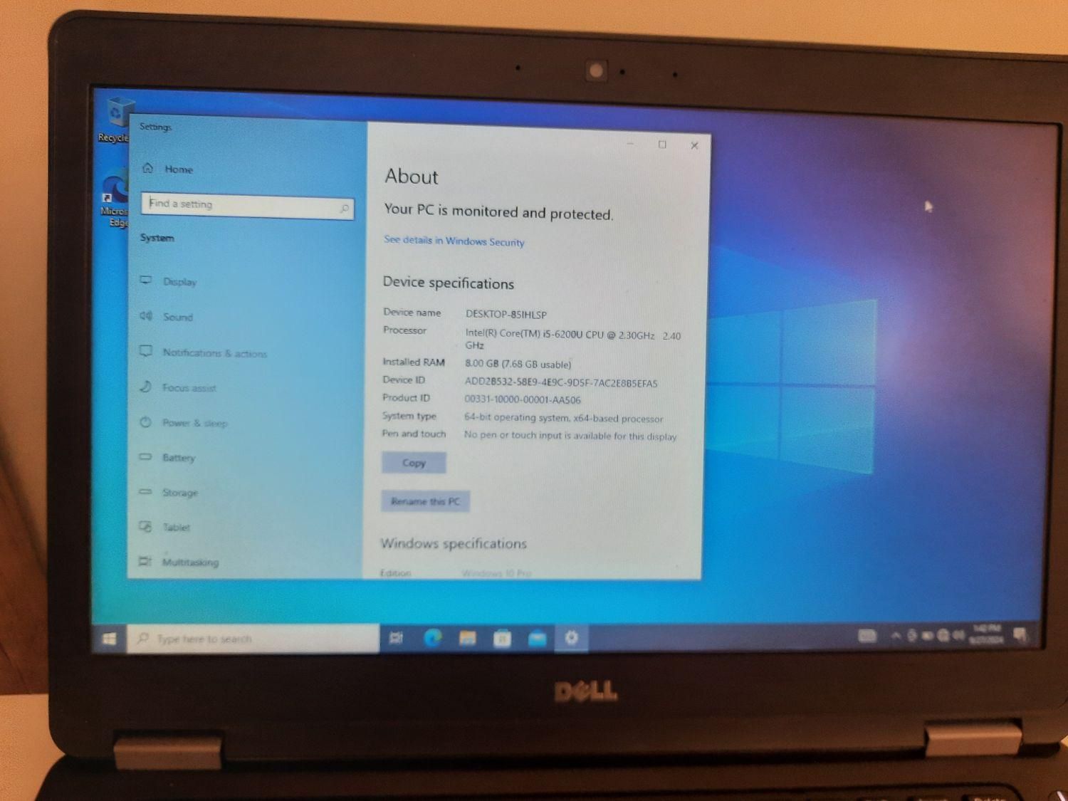 لپ تاپ دل dell E5470|رایانه همراه|تهران, بهجت‌آباد|دیوار