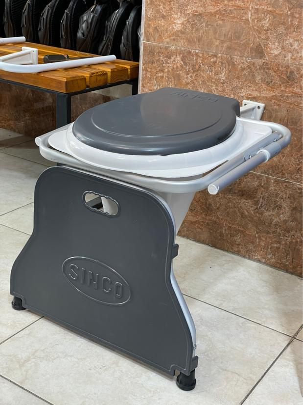 توالت فرنگی سیار دیواری تاشو آلومینیوم با قیف تاشو|لوازم سرویس بهداشتی|مشکین‌دشت, |دیوار