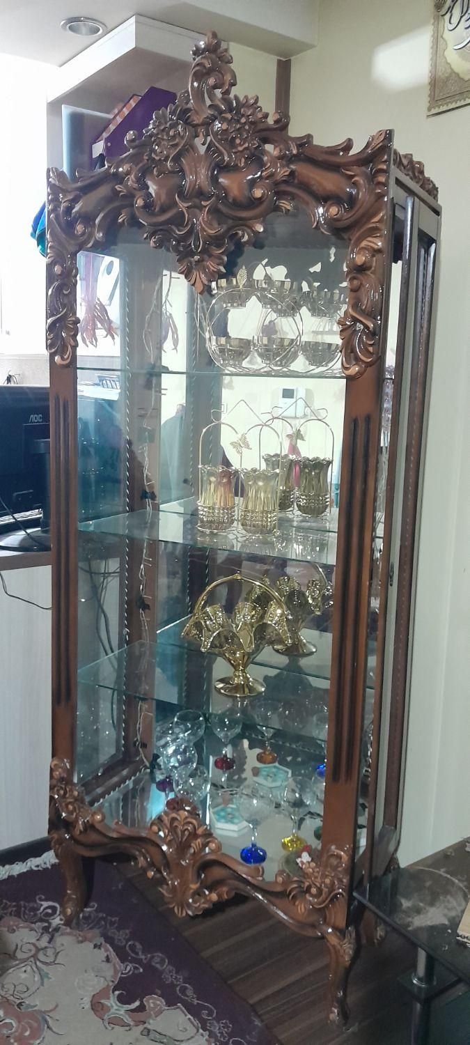 بوفه سلطنتی چوبی شیک|بوفه، ویترین، کنسول|شیراز, لاله|دیوار