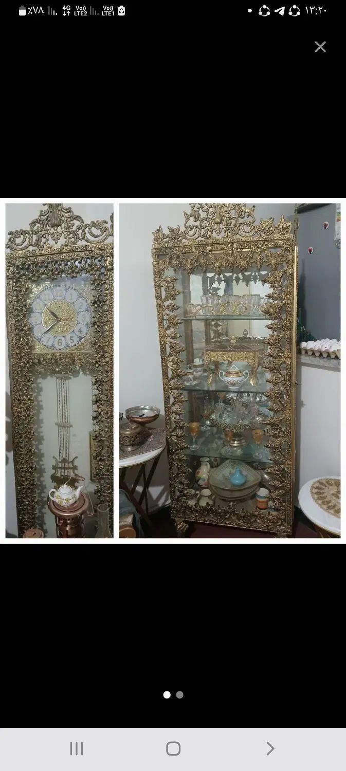 فروشنده وخریدار میز بوفه ساعت برنزی برنجی وویترین|بوفه، ویترین، کنسول|تهران, آرژانتین|دیوار