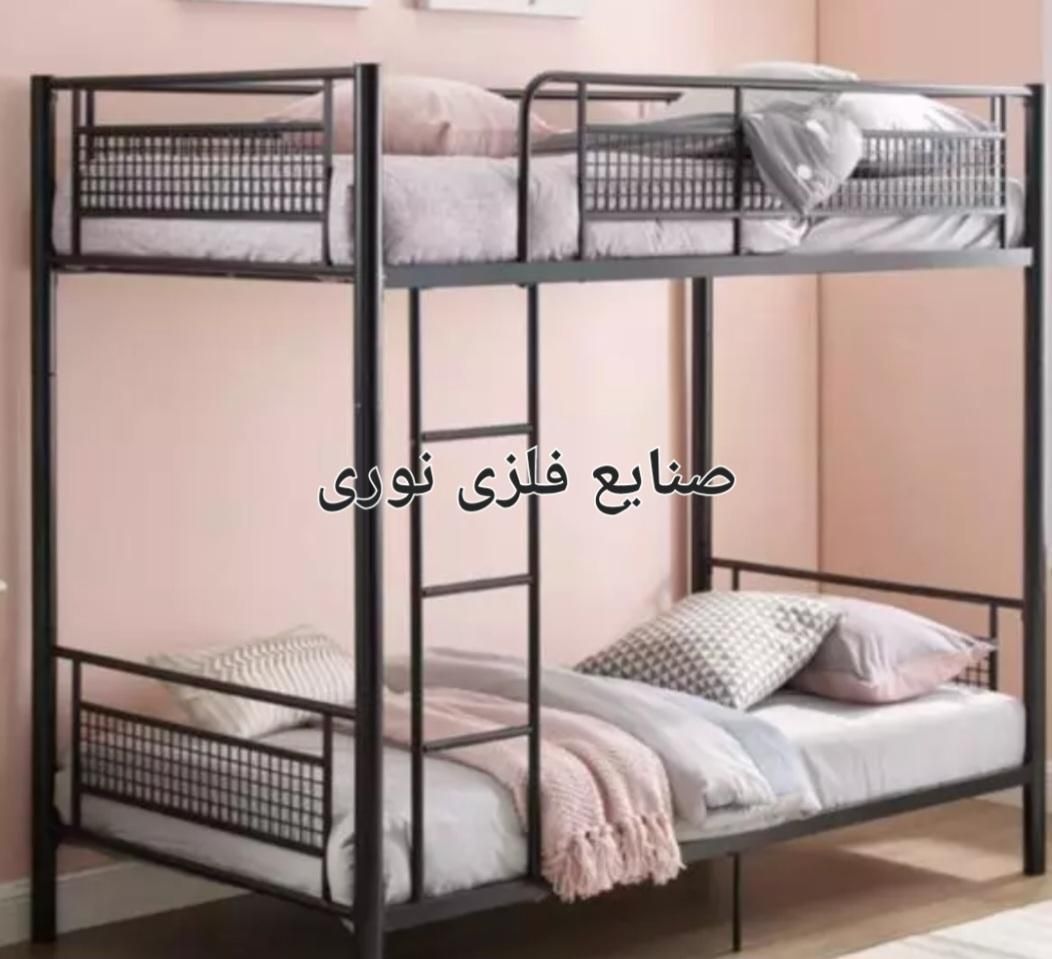 تخت دوطبقه فلزی سفارشی (صنایع فلزی نوری)|تخت و سرویس خواب|مشهد, بهمن|دیوار