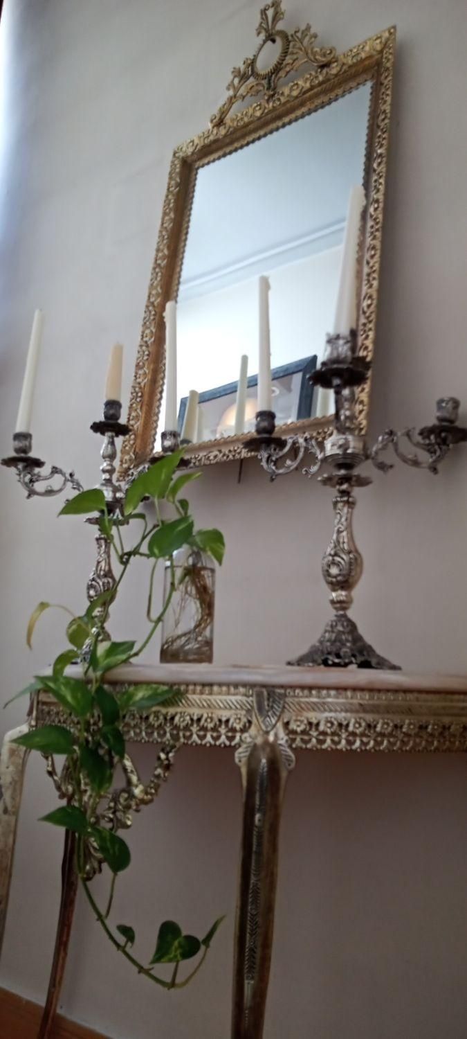 آینه کنسول. شمعدان برنزی|مبلمان خانگی و میز عسلی|فردیس, منظریه|دیوار