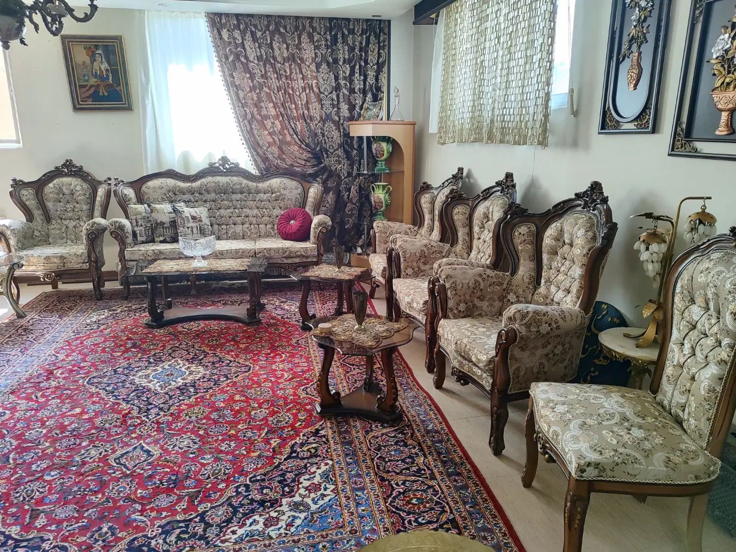 سرویس مبلمان هفت نفره با ناهار خوری سالم ونو|مبلمان خانگی و میز عسلی|اصفهان, کوجان|دیوار