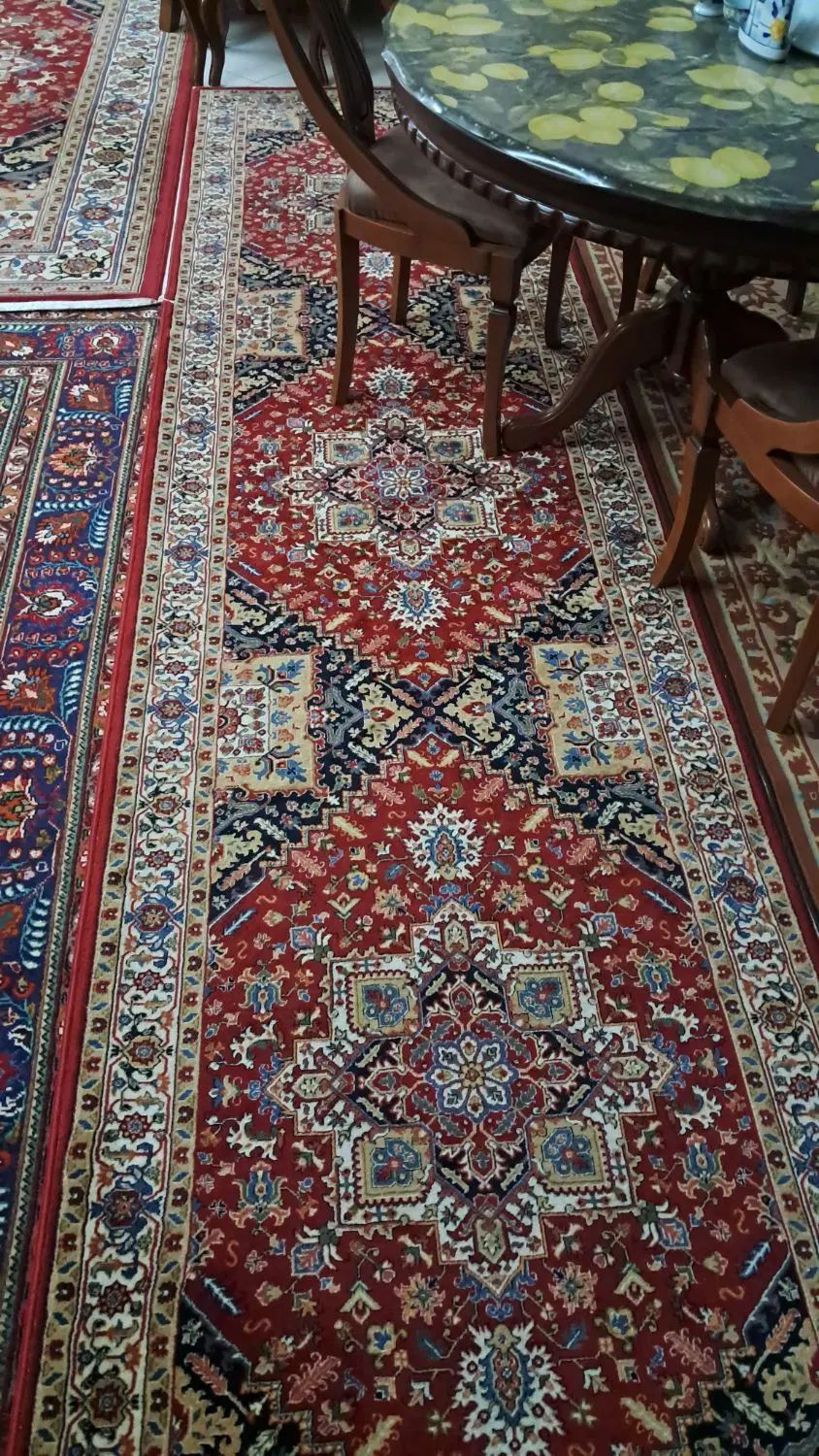 یک جفت فرش ۶ متری  ۷۰۰ شانه با دوتخته کناره ۴ متری|فرش|اردبیل, |دیوار