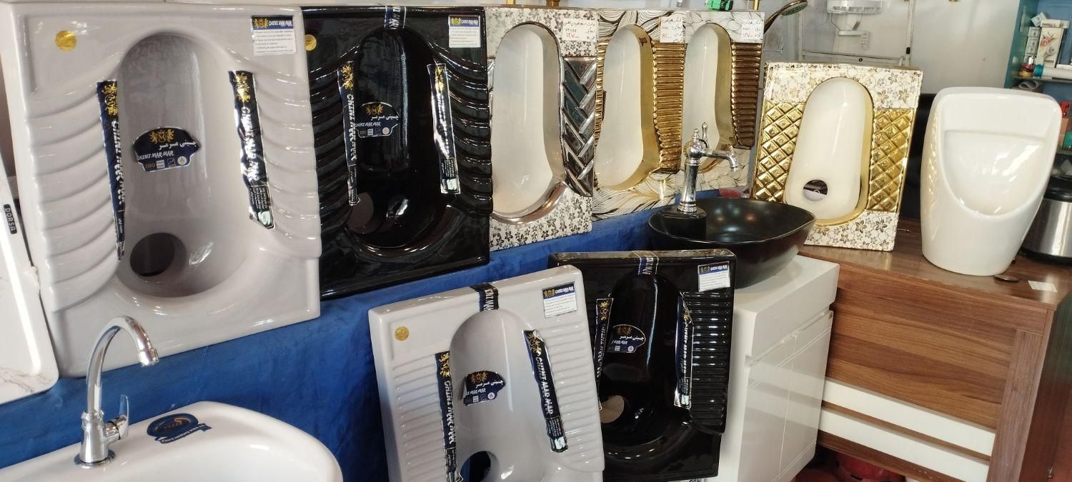 سنگتوالت فلاشتانک جامایع جادستمال طوسی مشکی طلایی|لوازم سرویس بهداشتی|شیراز, دوکوهک|دیوار