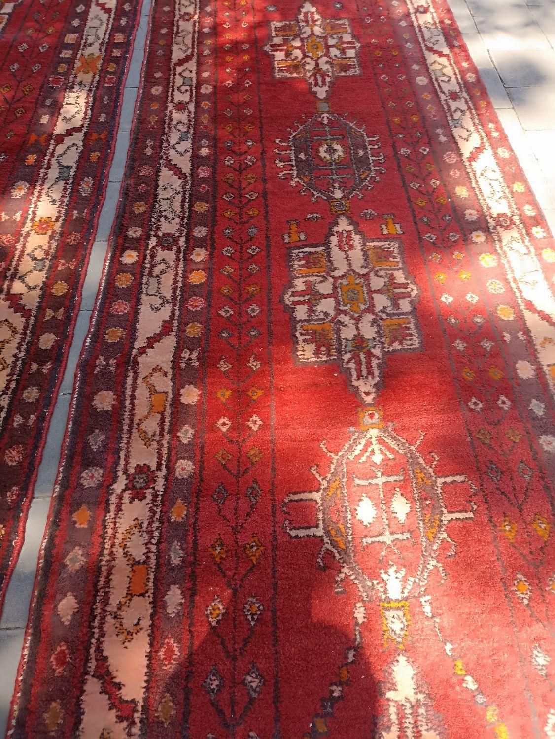 جفت کناره دستباف طرح قرجه اندازه هر کدام 1در3.80|فرش|خوی, |دیوار