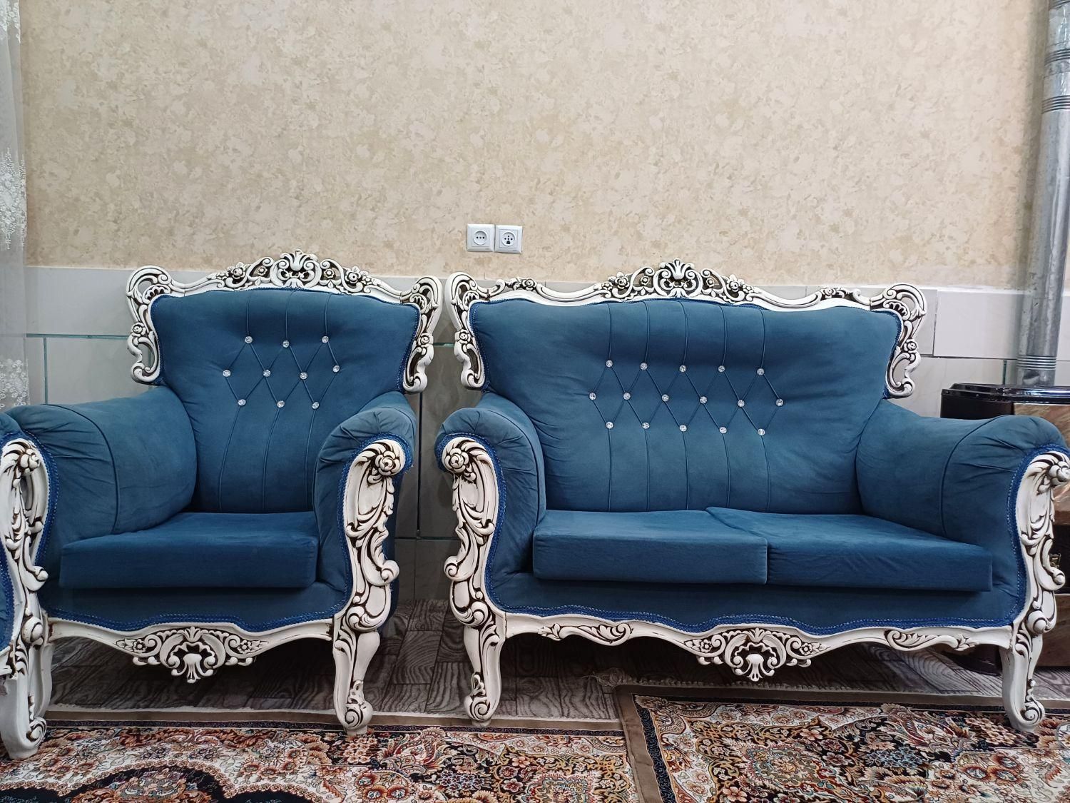 فروش مبل ۷ نفره راحتی|مبلمان خانگی و میز عسلی|نجف‌آباد, ویلاشهر|دیوار