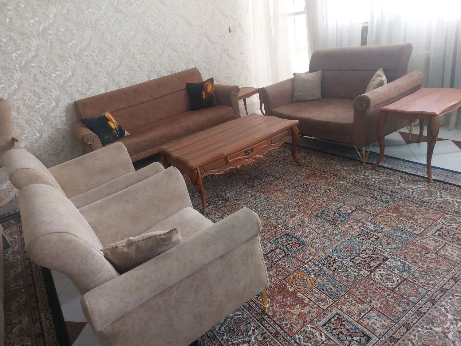 مبل کارکرده ۷ نفره|مبلمان خانگی و میز عسلی|تهران, شهرک نفت|دیوار