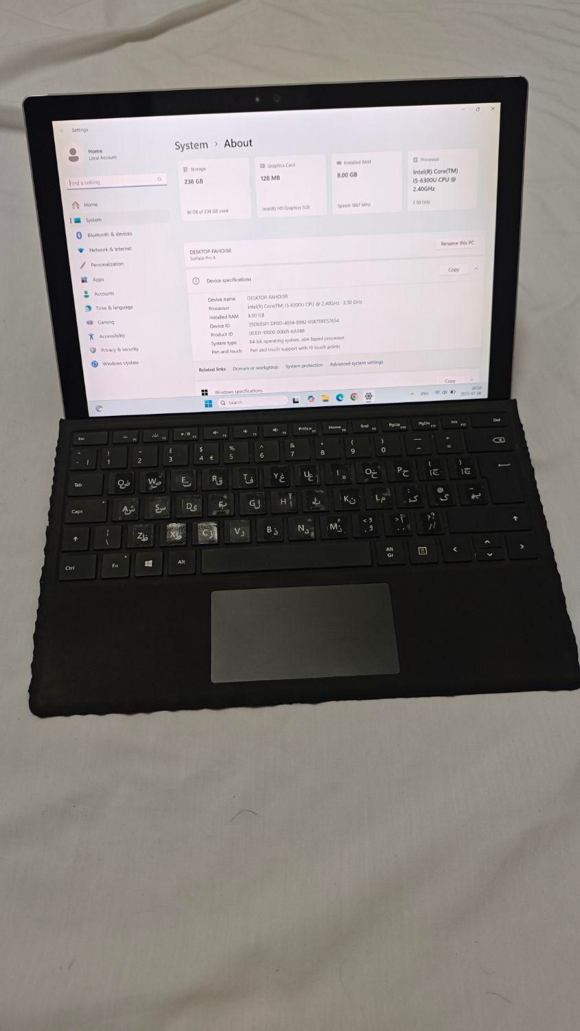 Surface pro 4  با کیبورد و اداپتور شارژ اصلی|رایانه همراه|تهران, میدان ولیعصر|دیوار