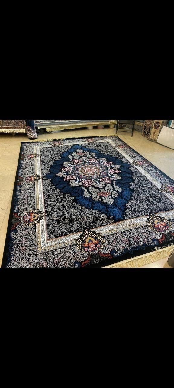 فرش ۳ در ۴ مانلی سرمه ای نگین مشهد|فرش|جیرفت, |دیوار