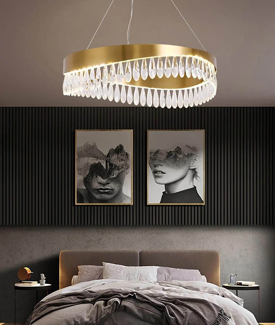 لوستر لوکس و مدرن موج با ریموت هوشمند 60cm|لوستر و چراغ آویز|تهران, مبارک‌آباد بهشتی|دیوار