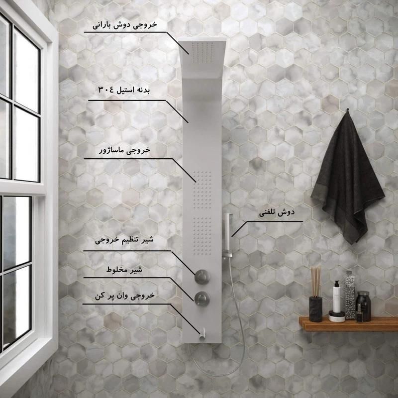 علم دوش پانلی ماساژوردار (شیرالات)|لوازم حمام|تبریز, |دیوار