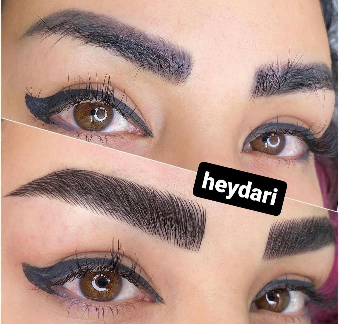 کاور تتو ابرو با خطوط ظریف و مویی|خدمات آرایشگری و زیبایی|گرگان, |دیوار