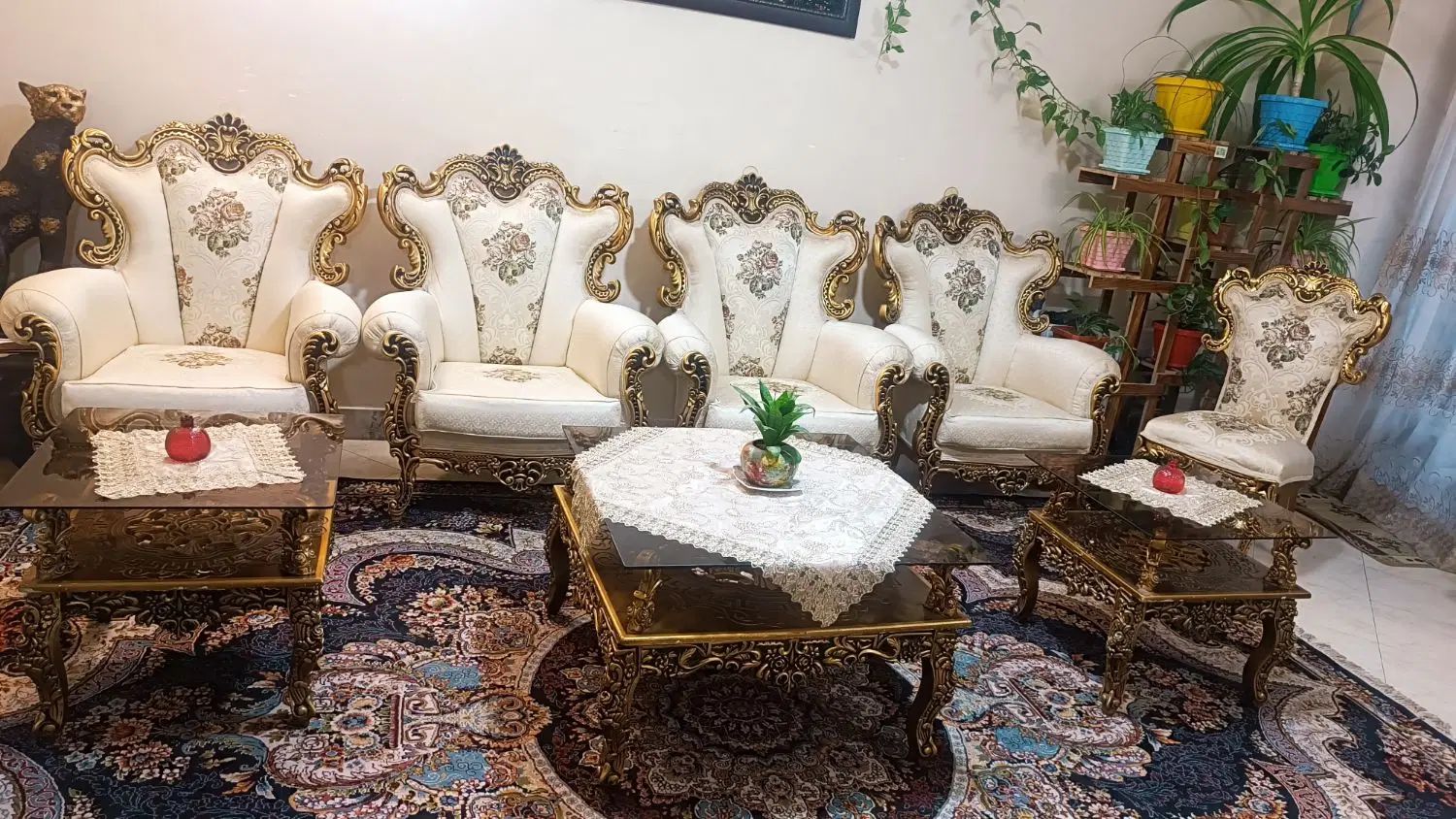 مبلمان9نفره بامیز وعسلی درحد نو بازدید فولادشهر|مبلمان خانگی و میز عسلی|اصفهان, شفق|دیوار