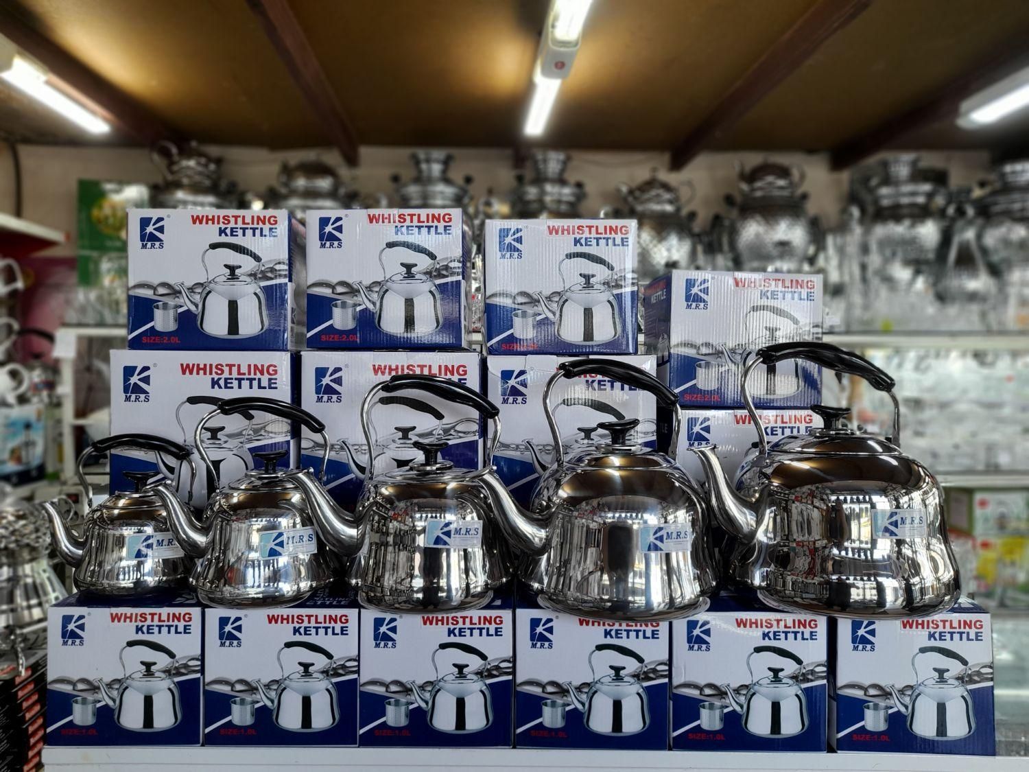 کتری استیل ضخیم و ضدزنگ M.R.S حک شده/کتری بزرگ|قوری، کتری، قهوه‌ساز دستی|مشهد, رسالت|دیوار