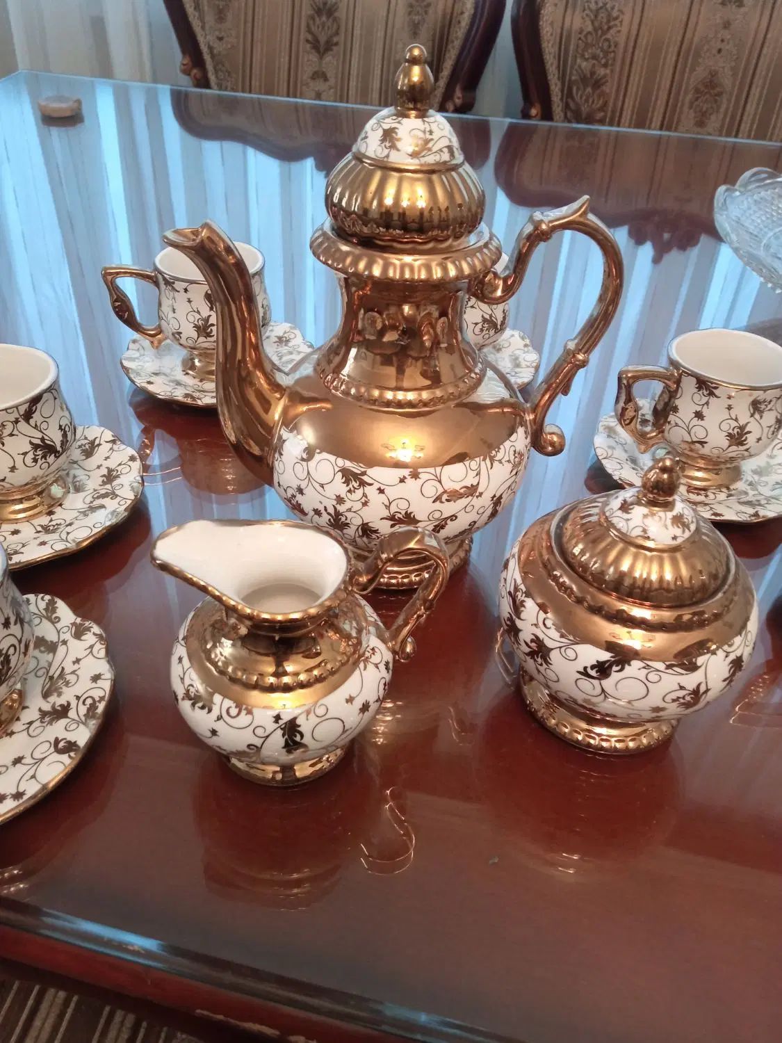 ظروف چینی قلم آبی و دکوری و سرویس چایخوری|صنایع دستی و سایر لوازم تزئینی|تهران, جنت‌آباد مرکزی|دیوار