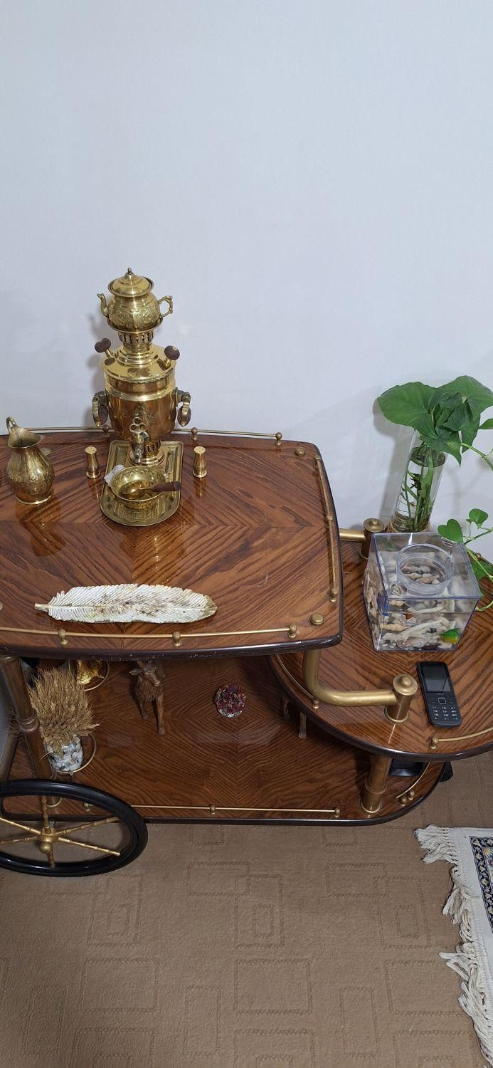 میزبار چوبی و برنجی|مبلمان خانگی و میز عسلی|تهران, نارمک|دیوار