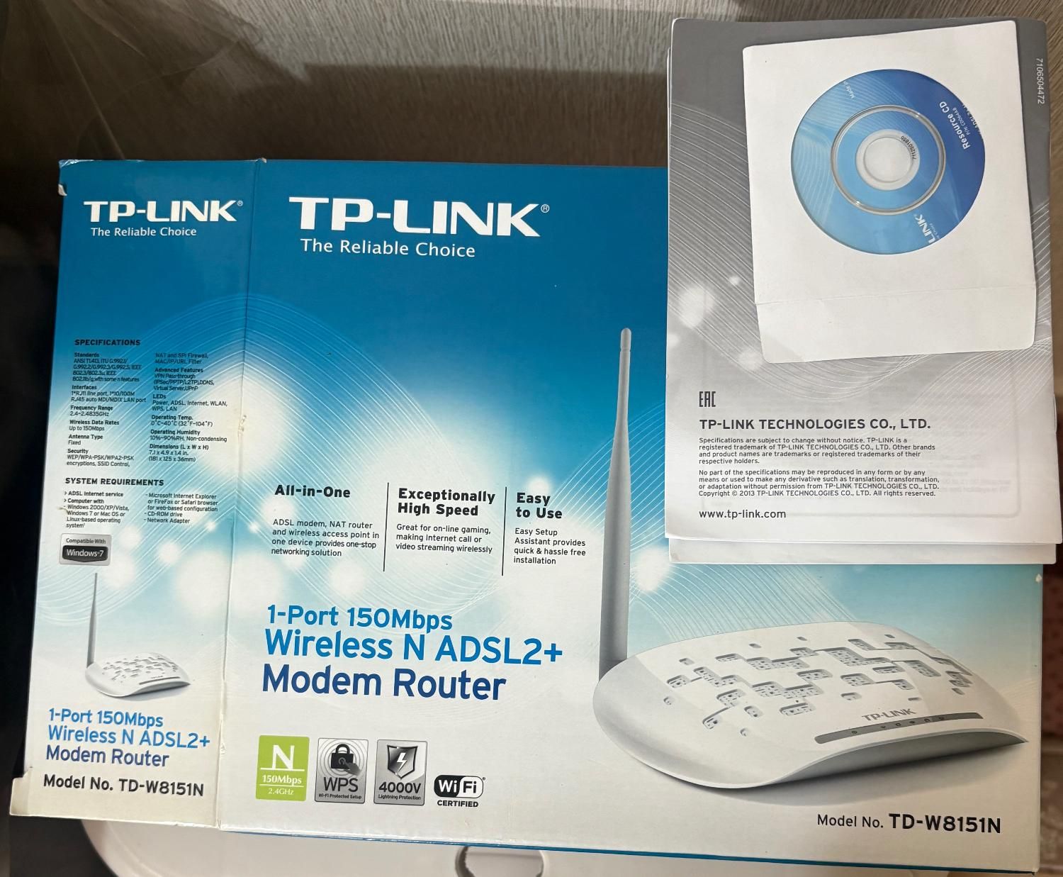مودم adsl مدل tplink|مودم و تجهیزات شبکه|اراک, |دیوار