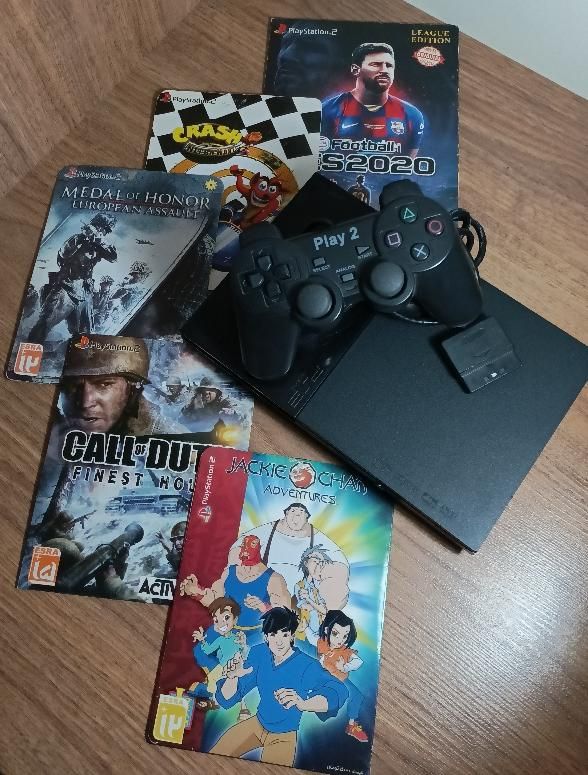 Ps2 slim-پی اس۲ اسلیم با جعبه|کنسول، بازی ویدئویی و آنلاین|رشت, فخب|دیوار