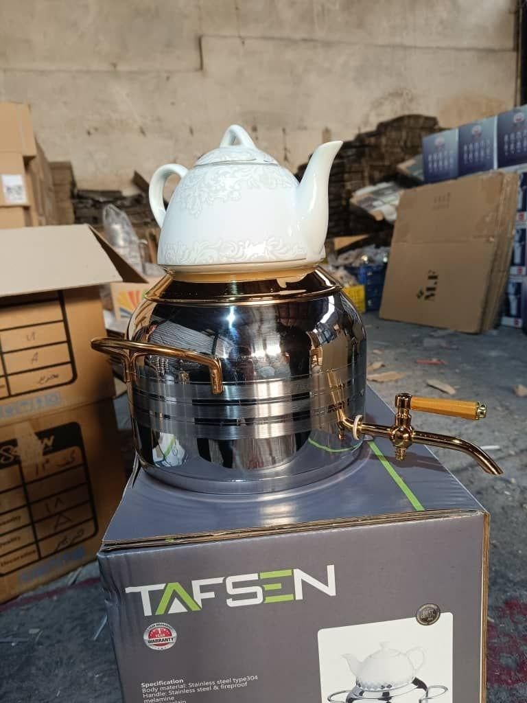 ست کتری و قوری کف چدن ۶ لیتر دو رنگ|قوری، کتری، قهوه‌ساز دستی|تهران, آذری|دیوار