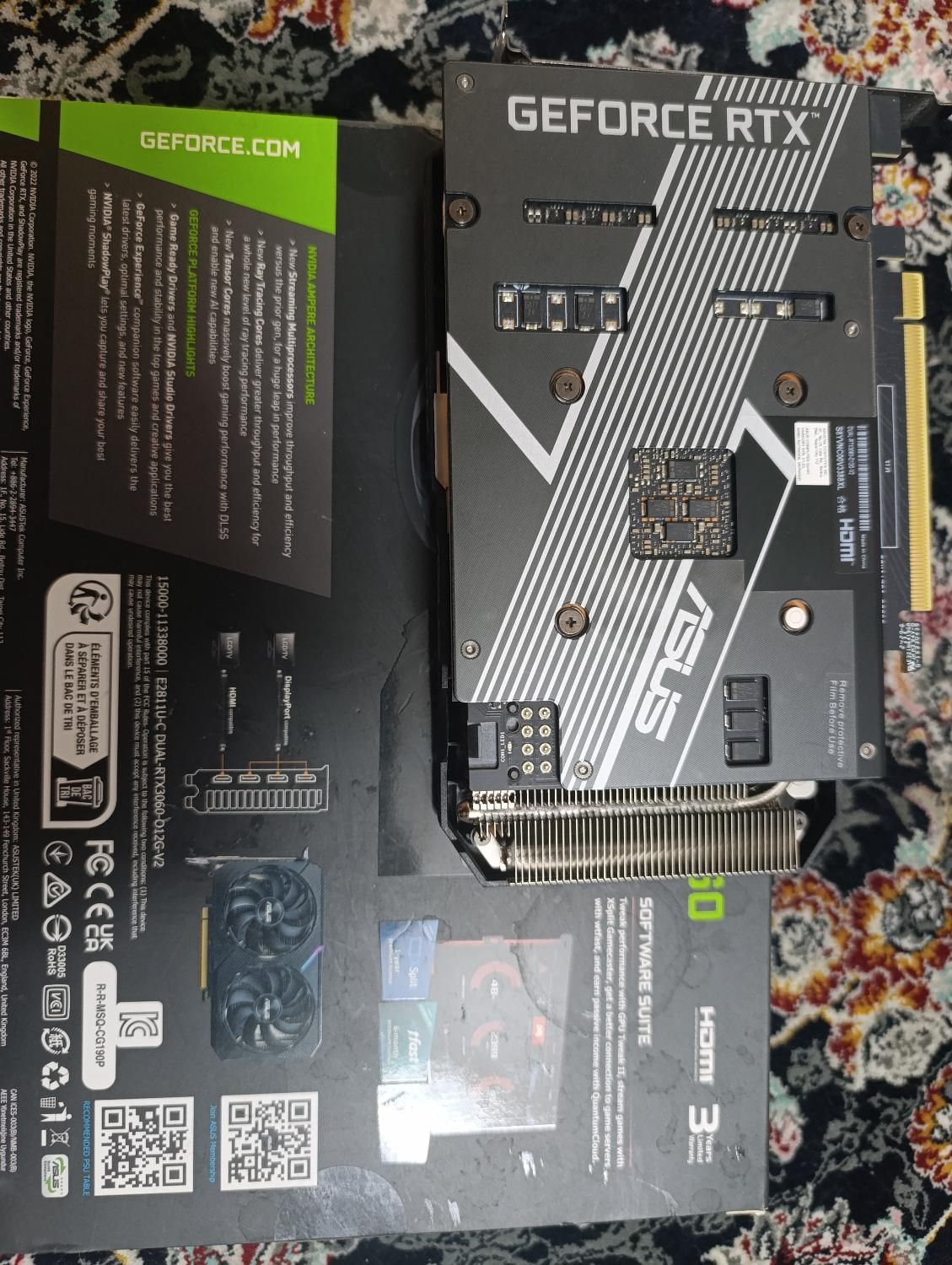 کارت گرافیک ASUS Dual RTX 3060 OC 12GB در حد نو|قطعات و لوازم جانبی رایانه|تهران, حافظیه|دیوار