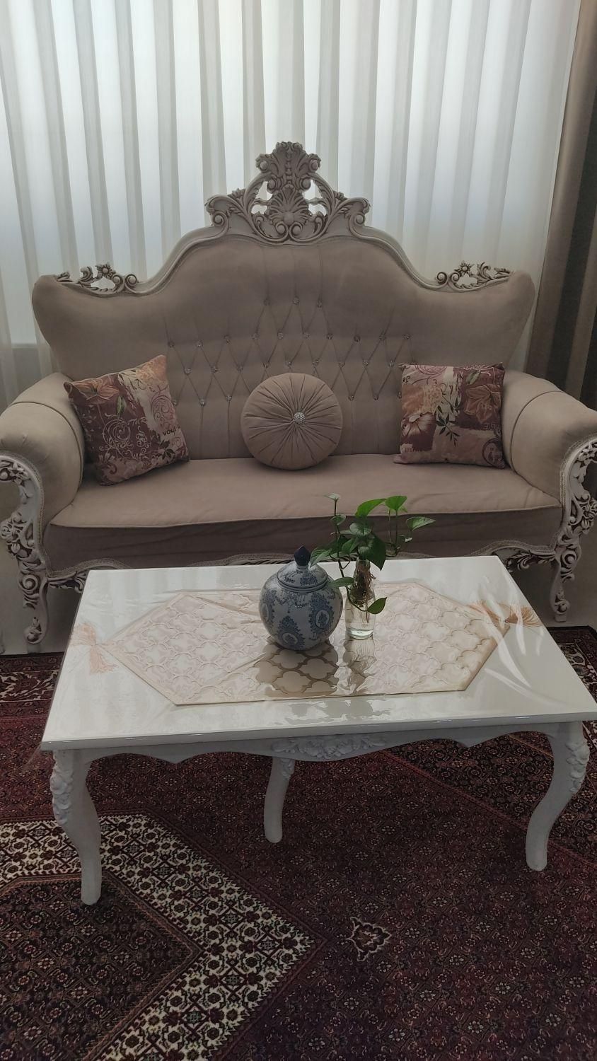 مبل هفت نفره با جلو مبلی و ۲ میز عسلی|مبلمان خانگی و میز عسلی|زنجان, |دیوار