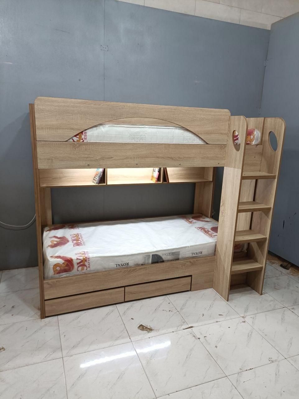 تخت دوطبقه زیبا مدل D-044|تخت و سرویس خواب|رشت, جانبازان|دیوار