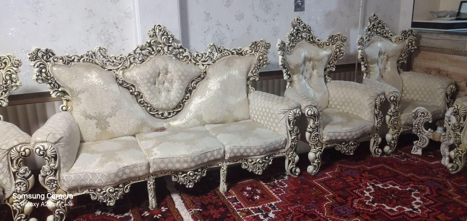 مبل سلطنتی ۹ نفره|مبلمان خانگی و میز عسلی|بناب, |دیوار