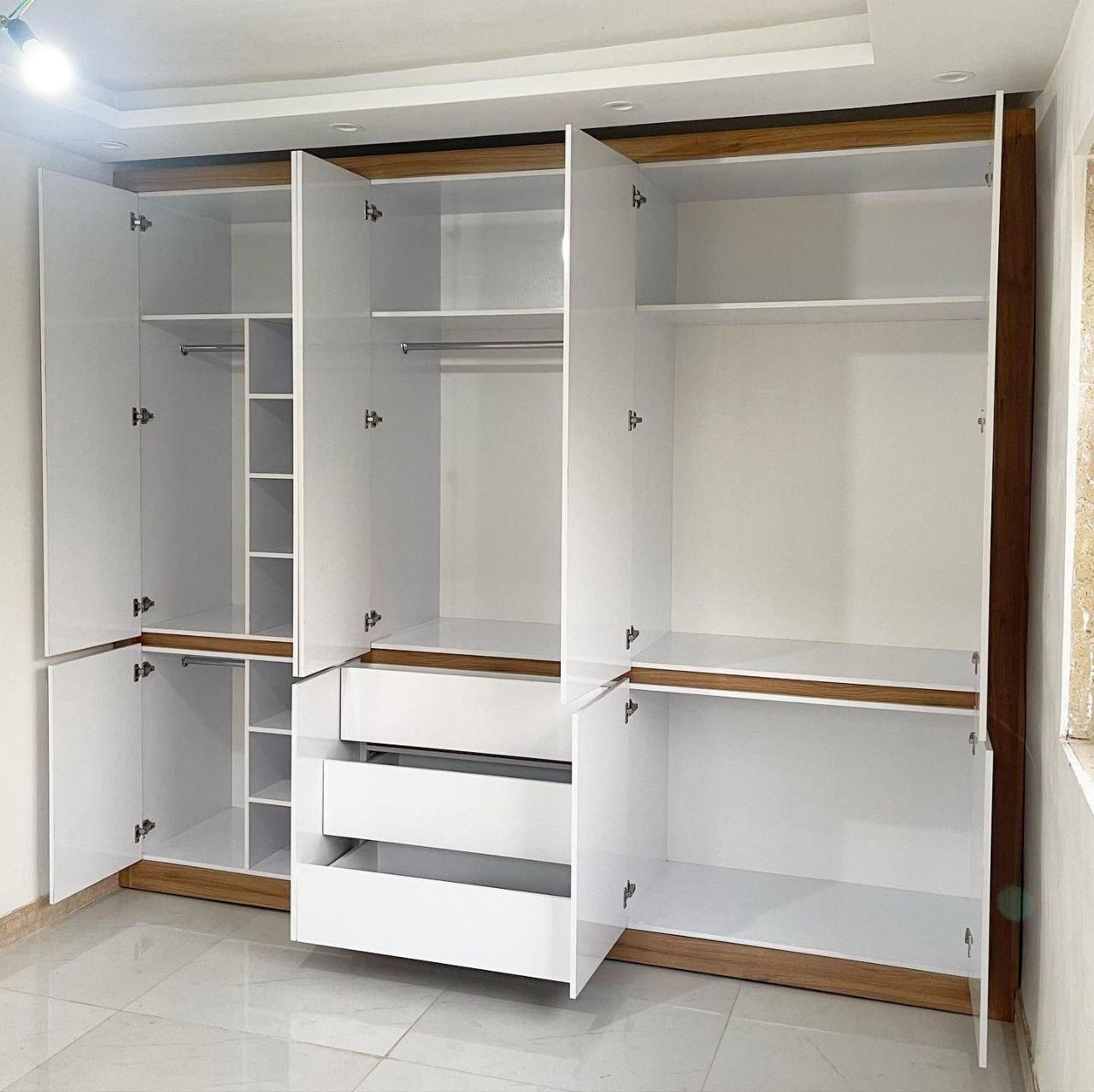 اجرا و ساخت کمدهای ریلی درب لولا(باکسی) اقساطی چکی|جاکفشی، کمد، دراور|اسلام‌شهر, شهرک قائمیه|دیوار