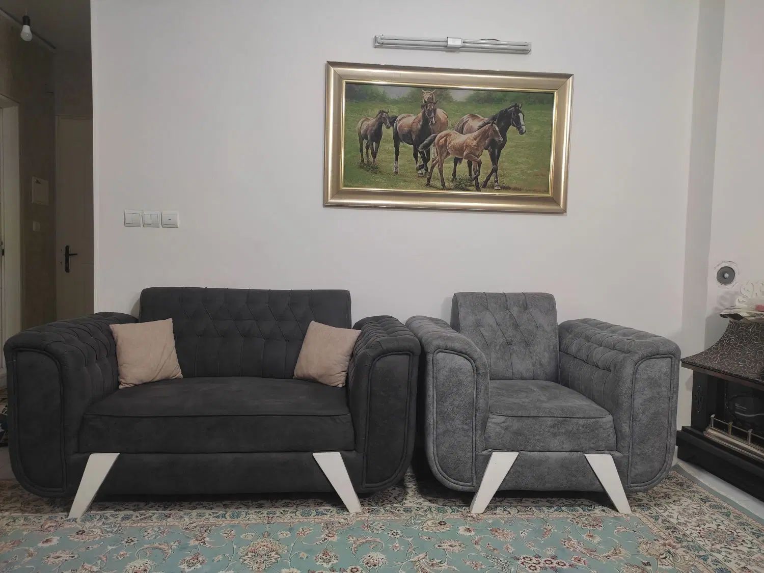 مبل چستر ۷ نفره کاملا نو بدون پارگی و شکستی|مبلمان خانگی و میز عسلی|مشهد, امیریه|دیوار