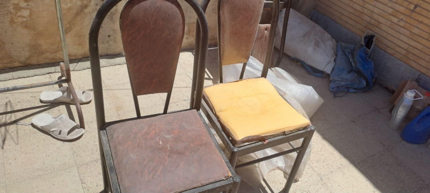 چهار عدد صندلی فلزی|صندلی و نیمکت|همدان, |دیوار