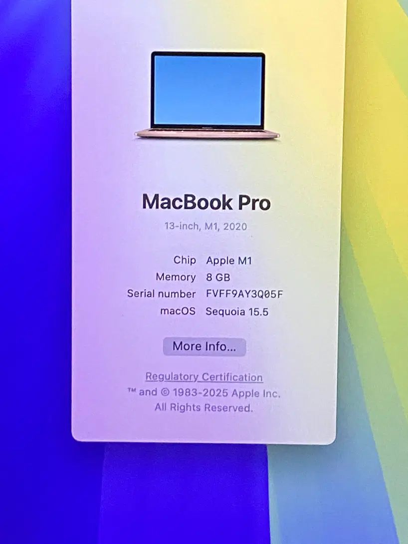 Macbook Pro 2020 M1/8/512|رایانه همراه|تهران, بلوار کشاورز|دیوار