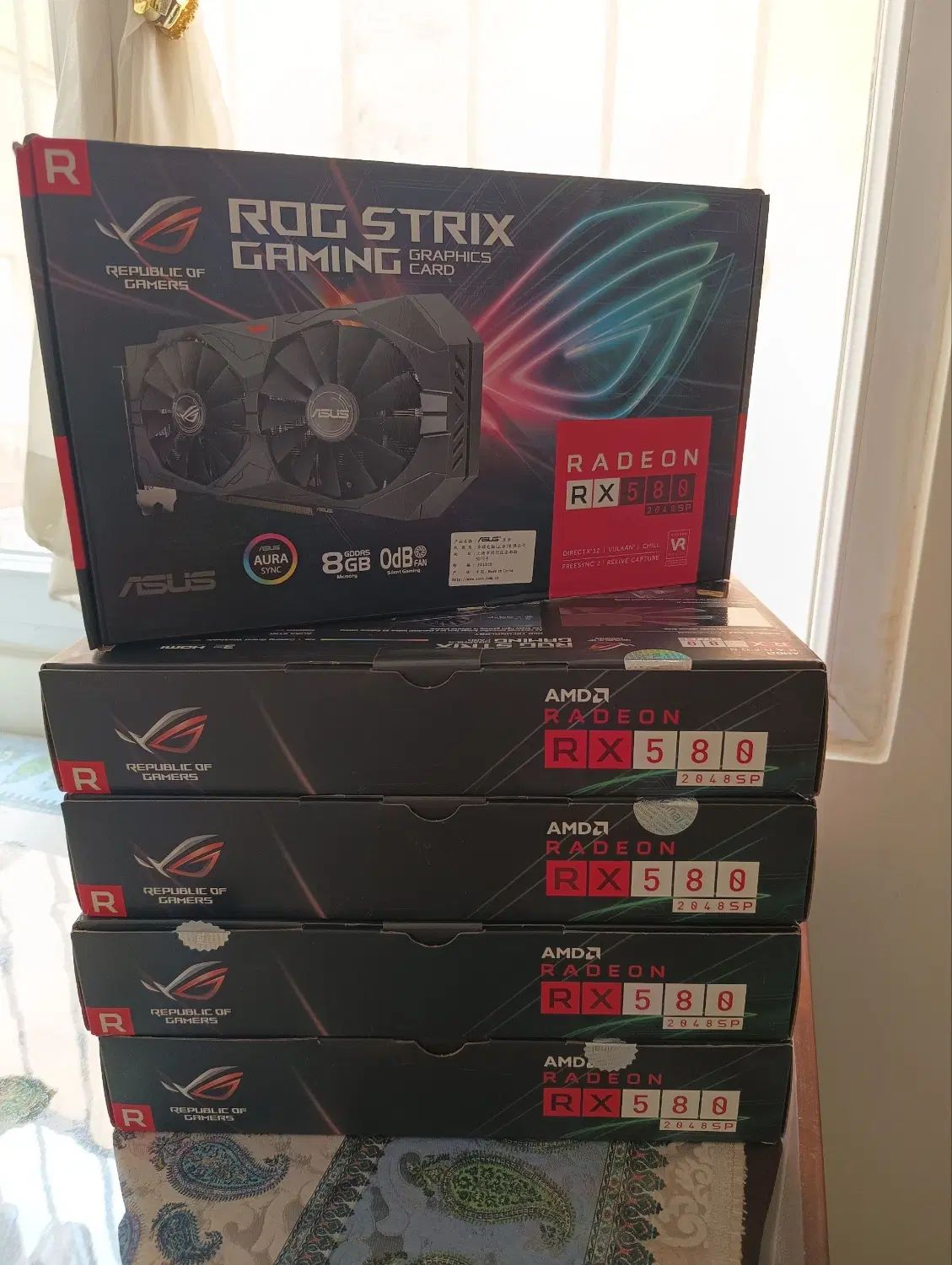 جعبه کارت گرافیک RX580|قطعات و لوازم جانبی رایانه|تهران, خواجه نظام الملک|دیوار