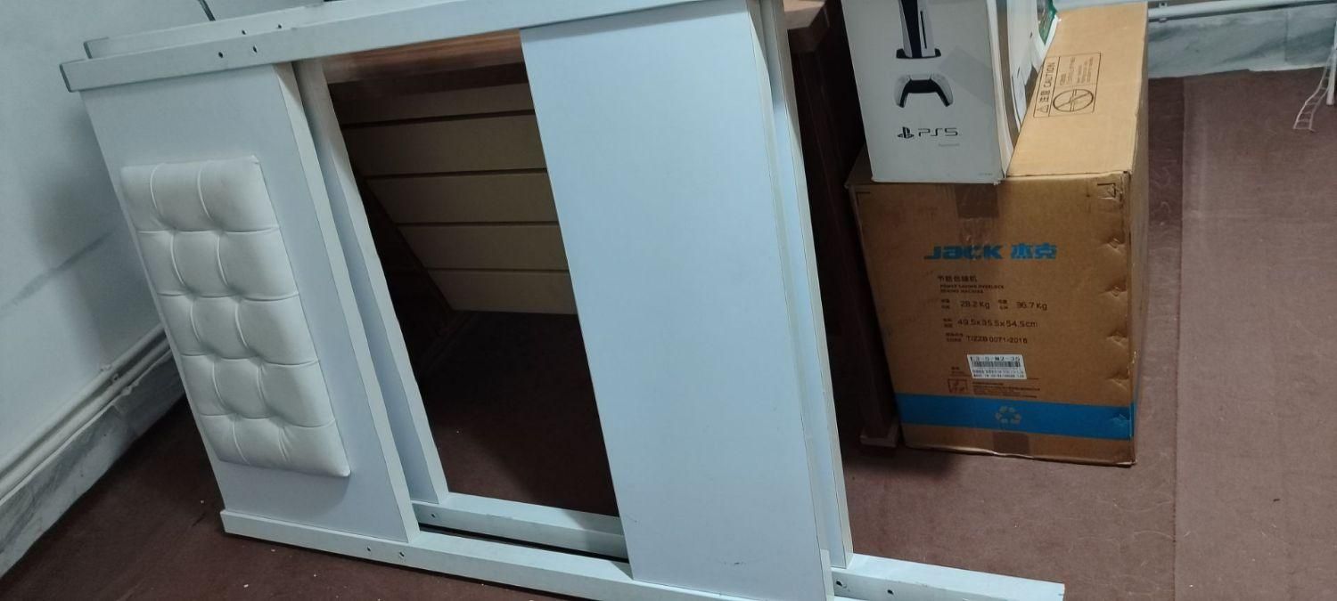 تخت دو طبقه سفید|تخت و صندلی بچه|ساوه, |دیوار