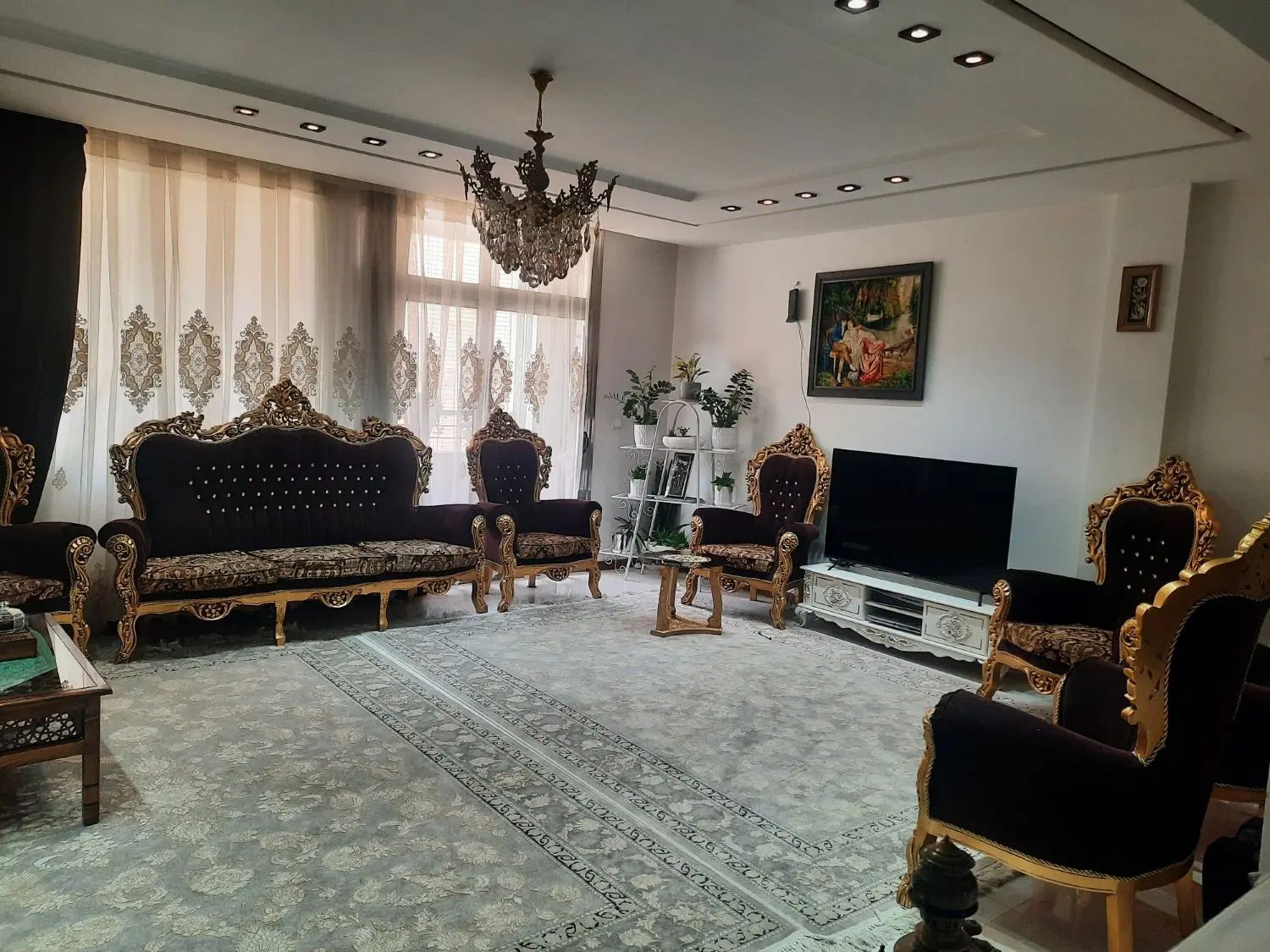 مبل استیل چوب گردو|مبلمان خانگی و میز عسلی|اصفهان, روشن‌دشت|دیوار