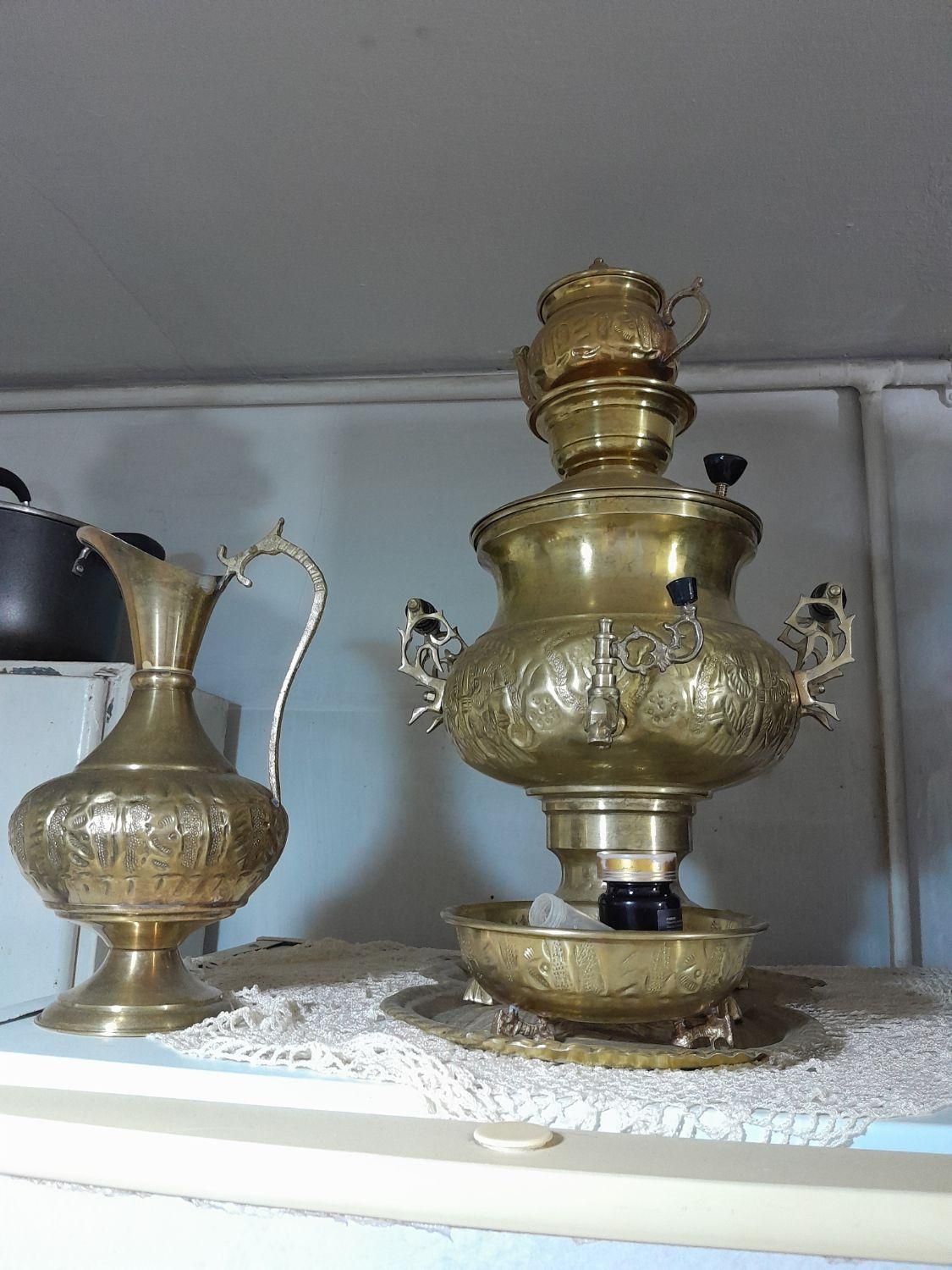 سماور برنجی نو|سماور، چای‌ساز، قهوه‌ساز|فردیس, |دیوار