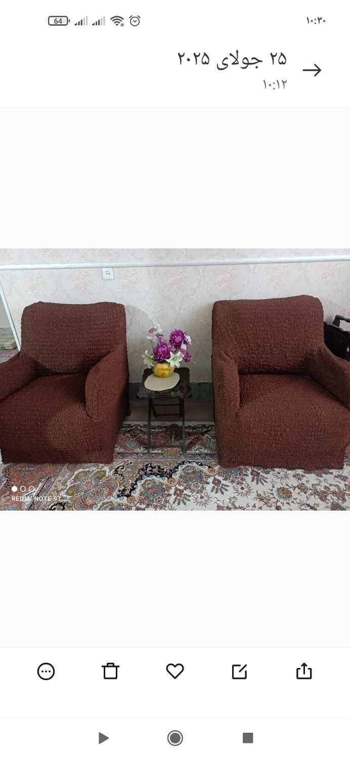 مبلمان ۷نفره. سالم فقط دسته دونفر شکستگی داره|مبلمان خانگی و میز عسلی|مشهد, طلاب|دیوار