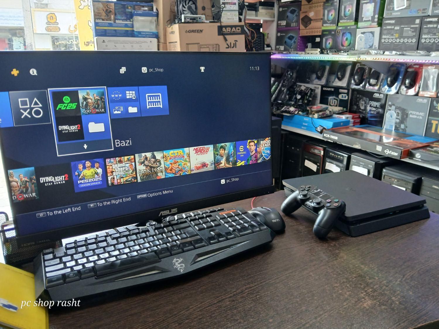 کنسول ps4 slim کپی خور فول گیم|کنسول، بازی ویدئویی و آنلاین|رشت, باهنر|دیوار