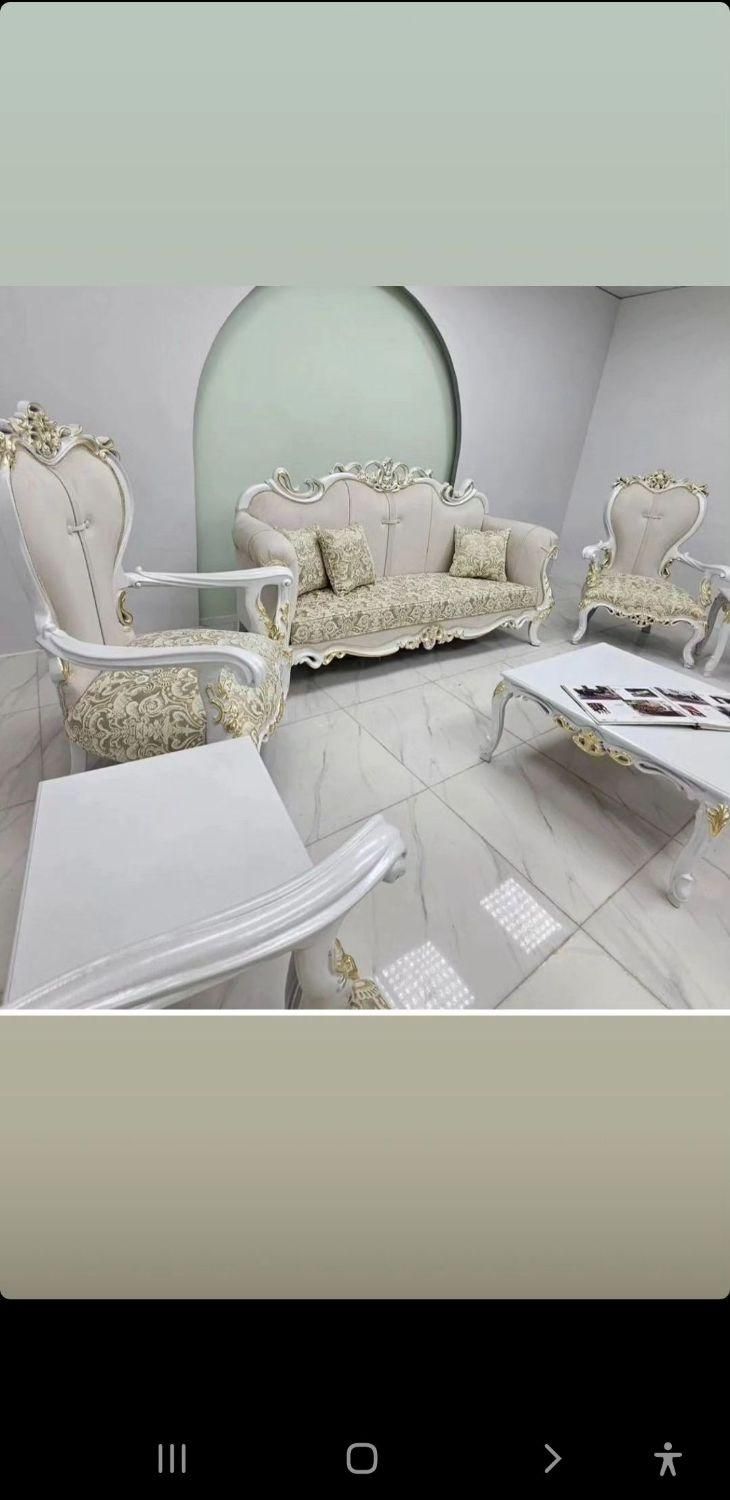 مبل استیل 9 نفره چوب راش مدل رز|مبلمان خانگی و میز عسلی|ورامین, ورامین|دیوار