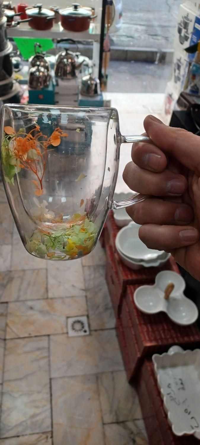 فنجان دو جداره شیشه ای|ظروف سرو و پذیرایی|کرج, مصباح|دیوار