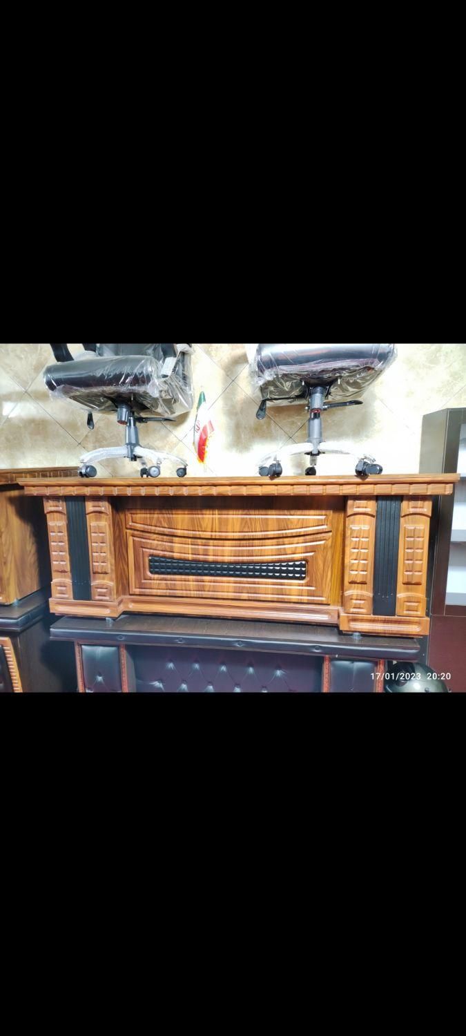 میز مدیریت 05 صندلی جک/ نیم ست مبل اداری/ کتابخانه|دفتر کار|کرمانشاه, |دیوار